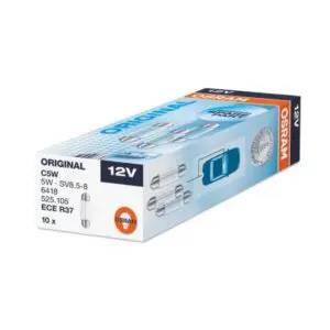 Žarnice C10W 11X41mm 12V 5W, Osram - 6411, 10 kos